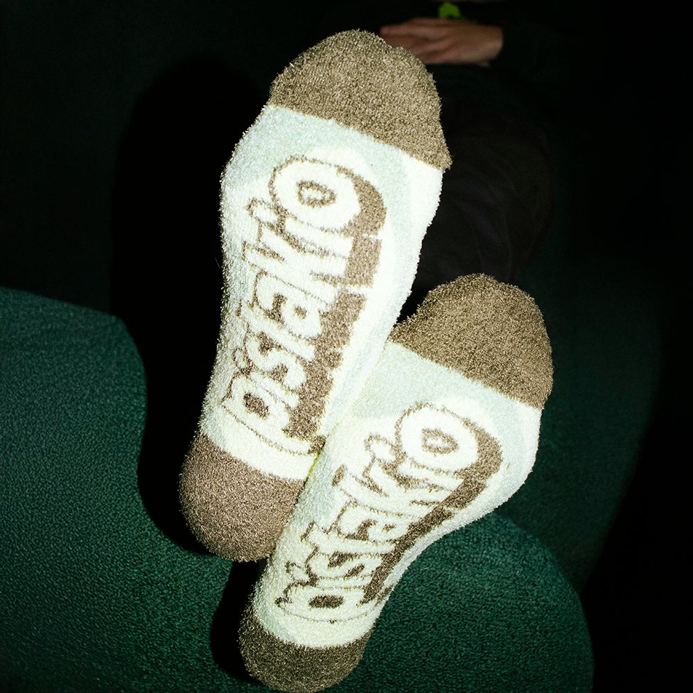 Fuzzy Pistachio Green Socks